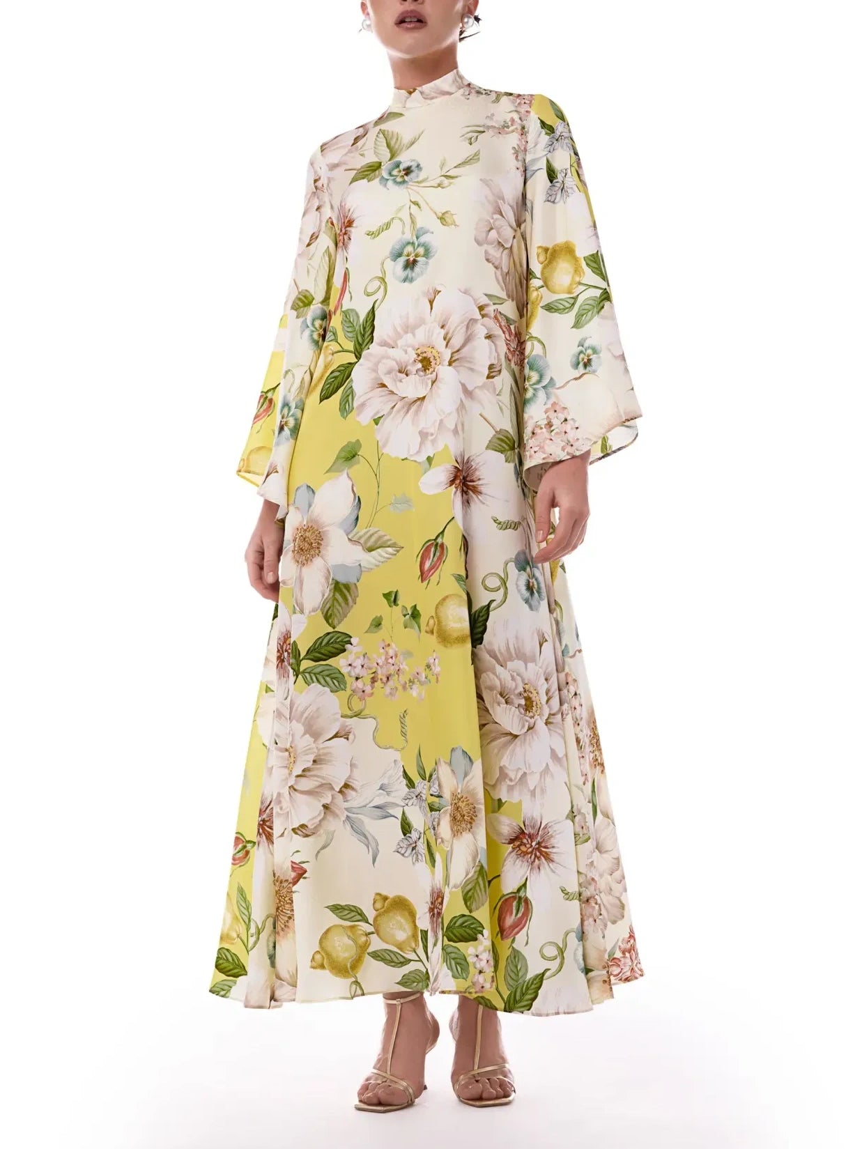 green and yellow floral maxi dress Lace & Beads Rebecca Green And Yellow Floral Maxi Dress Love My Apparel