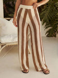 Open-Knit Wide-Leg Pants