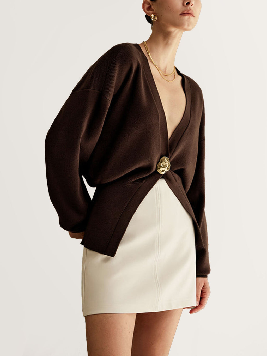 Wrap Front Knitted Cardigan