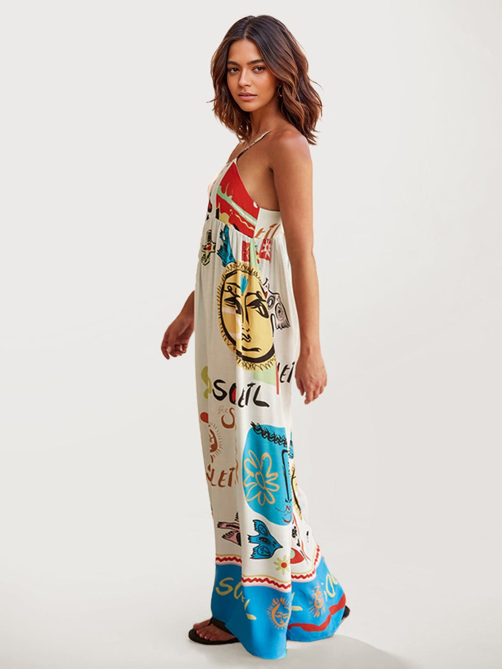 Printed Boho Maxi Dress