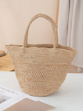 French Holiday Style Raffia Hand-Crocheted Straw Bags