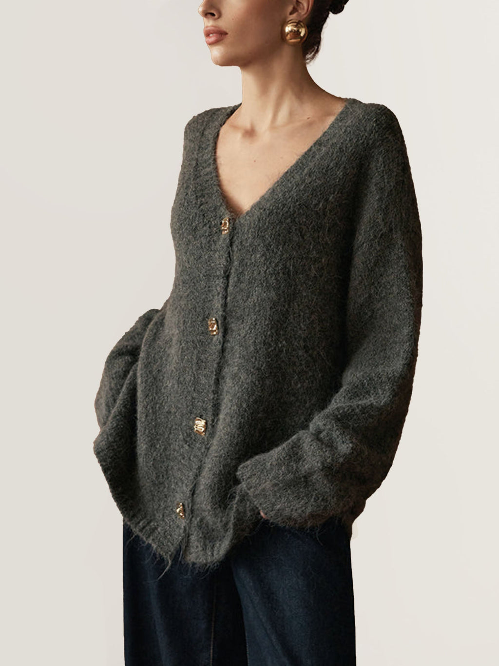 Button-Down Knit Cardigan