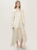 Distressed White Blazer
