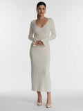 White Ribbed Reverie Maxi Dress