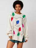 Sweater Kaskad Perayaan Putih
