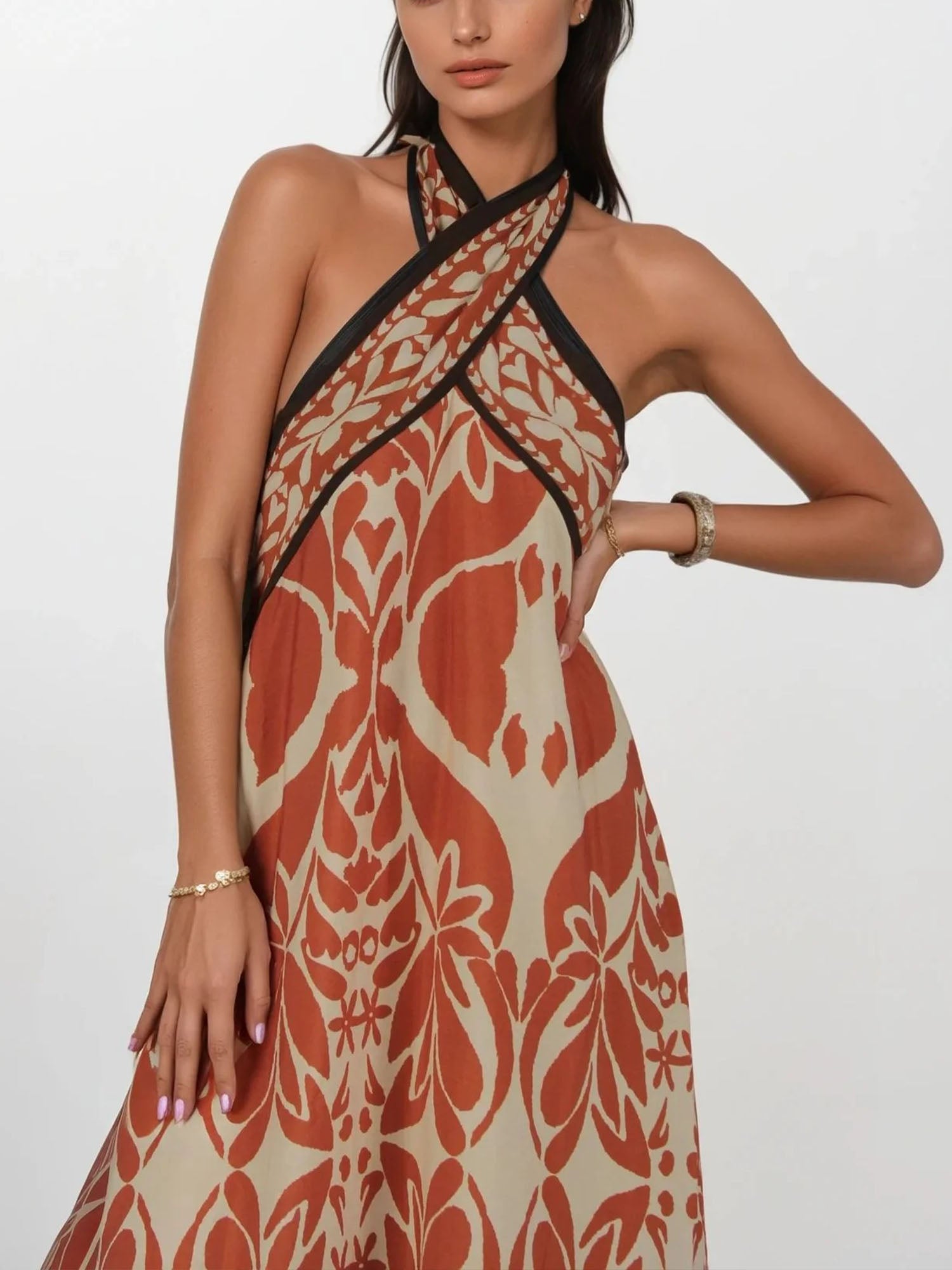 Bohemian Printed Maxi Dress