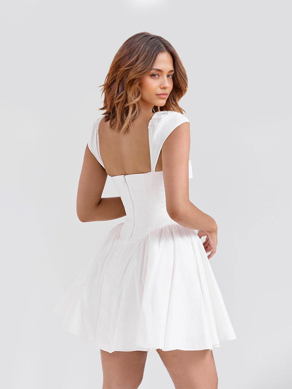 Puff Sleeve Mini Dress