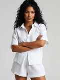 Short Sleeve Shirt Shorts Set Casual Euro Flow