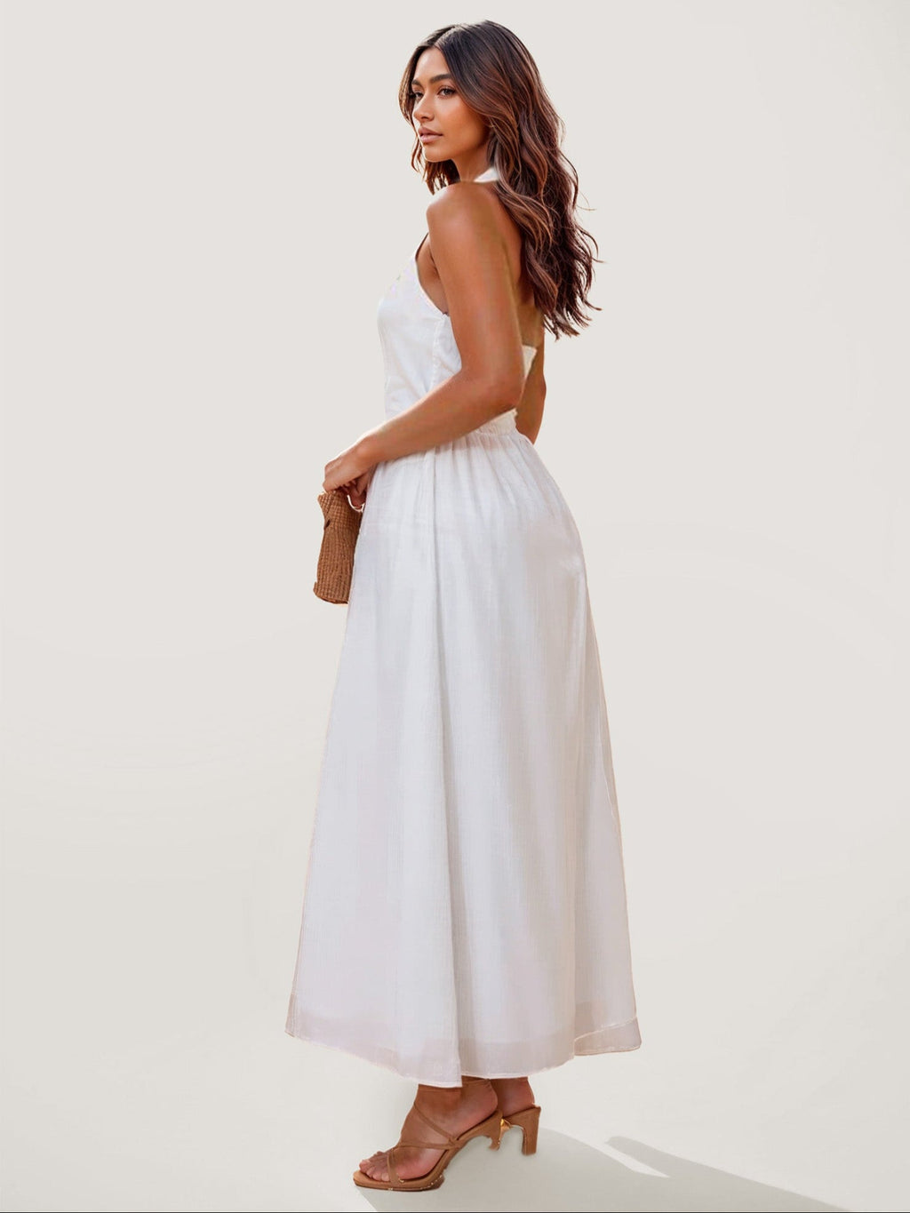 Halter Neck Midi Dress