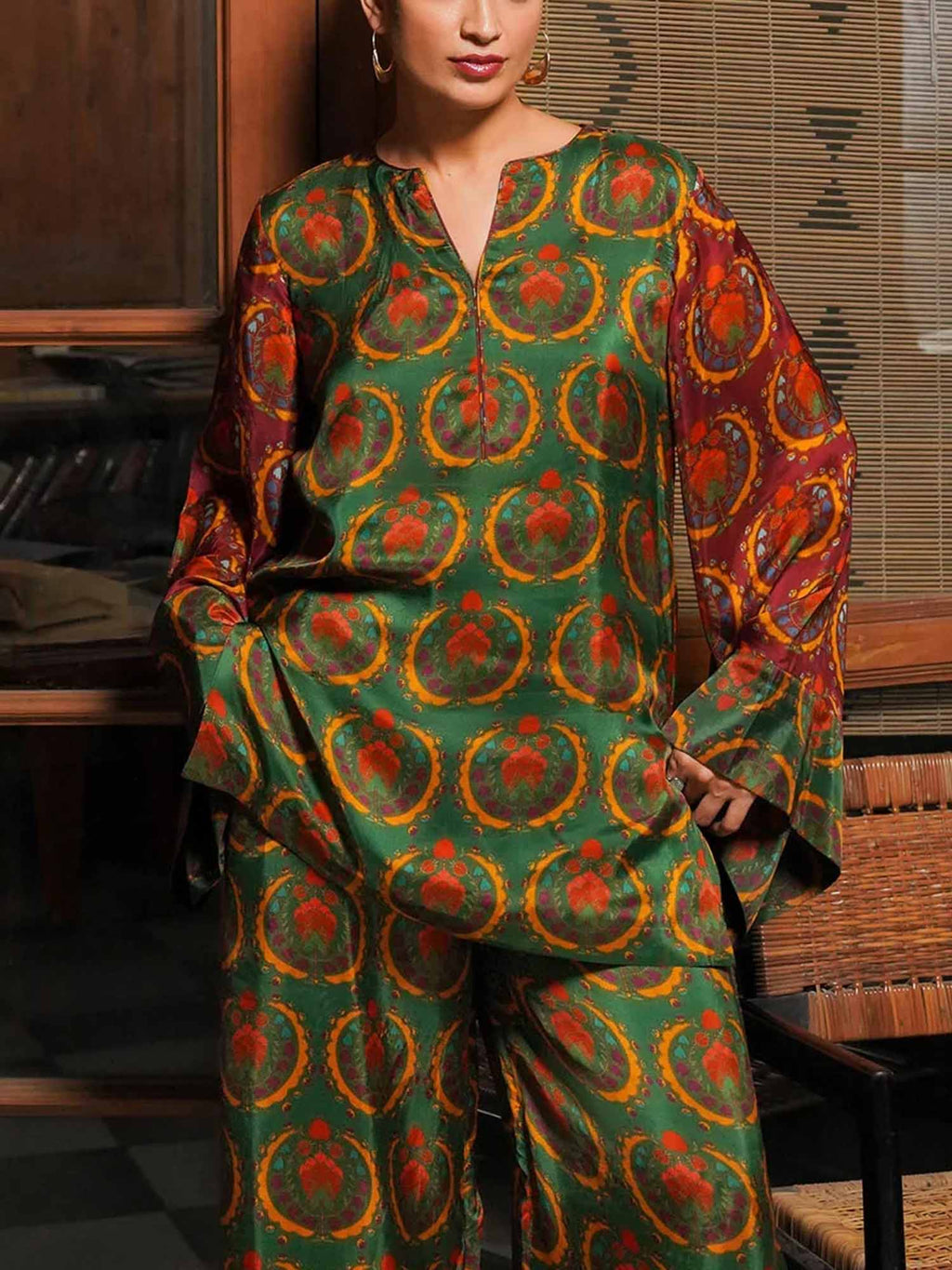 Printed Long Sleeve Top