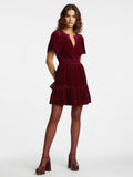 Red Ruffled Eclipse Mini Dress