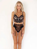 Velina Black Bustier Set
