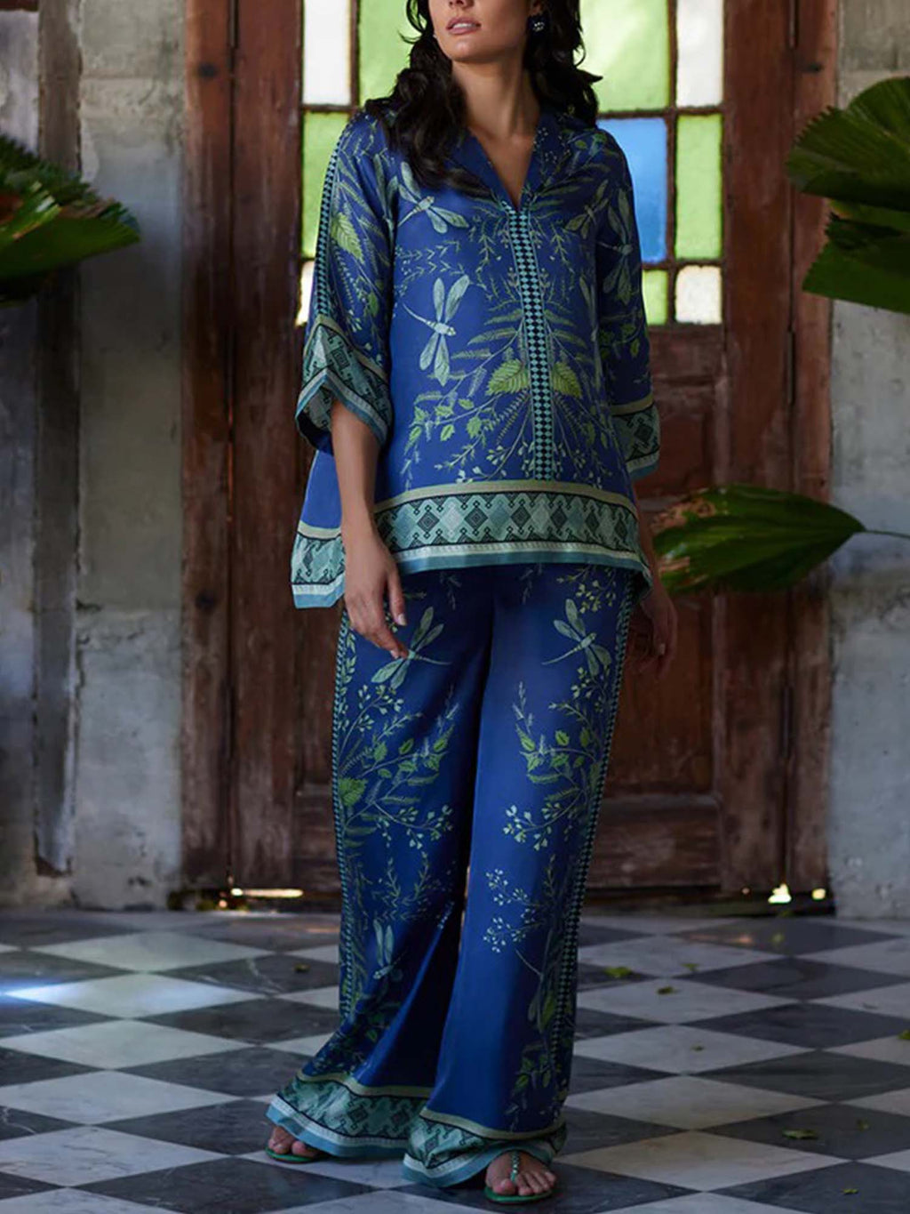 Indigo Dragonfly Camp Shirt