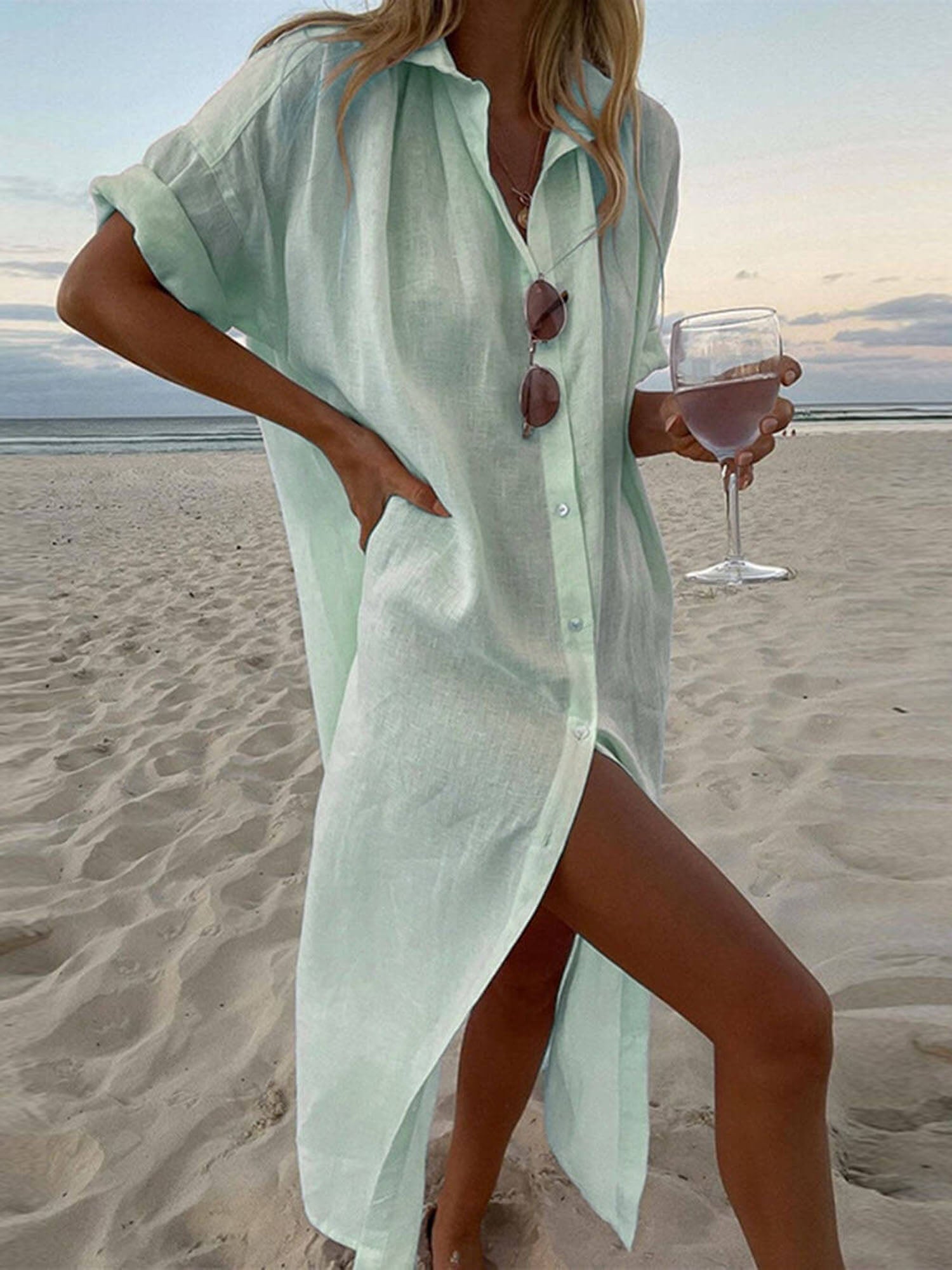 Oversized Shirt Dress