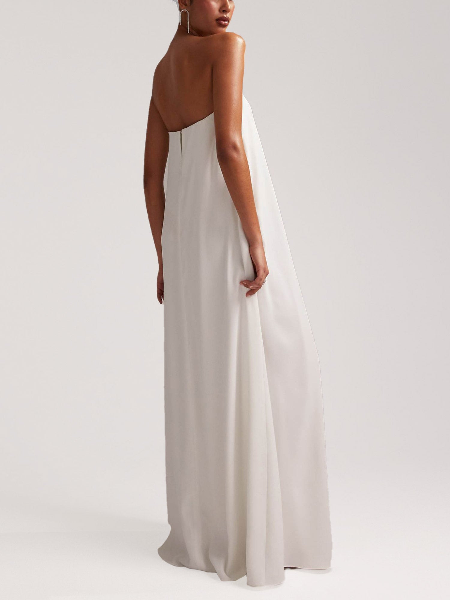 Strapless Flowing Maxi Dress – Gretachic