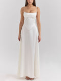 White Spaghetti Strap Maxi Dress