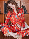 Set Pajama Bercetak Pencuci Mulut