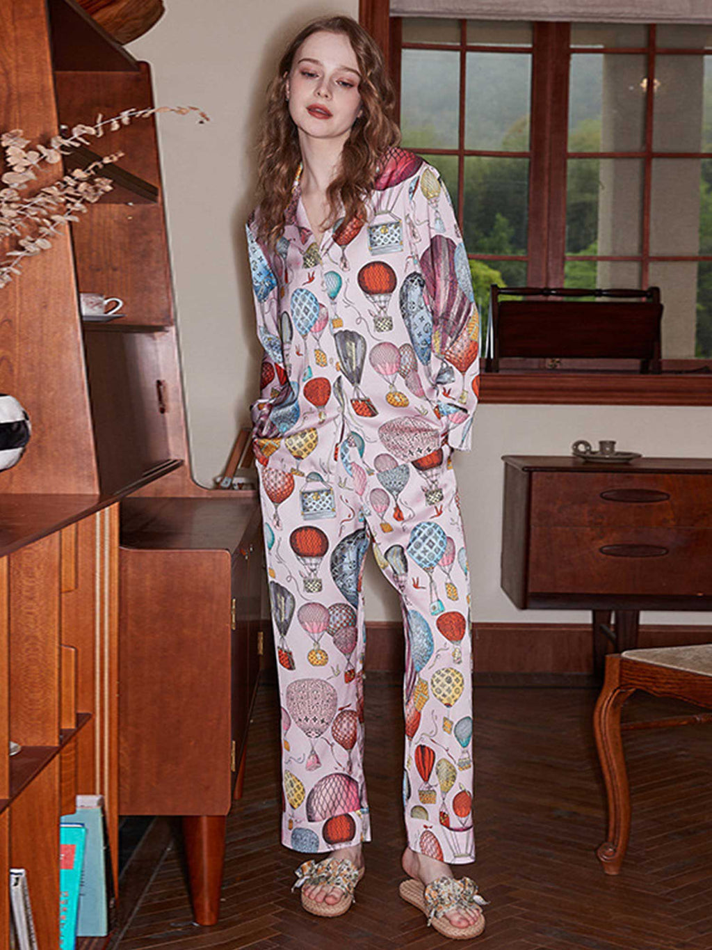 Hot Air Balloon Print Pajama Set