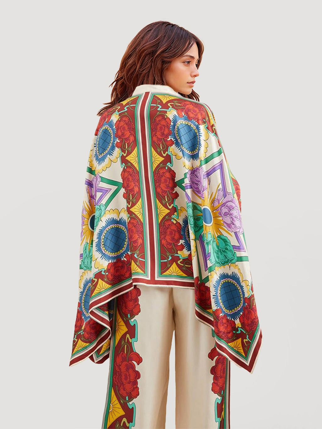 Tropical Floral Print Relaxed Shirt