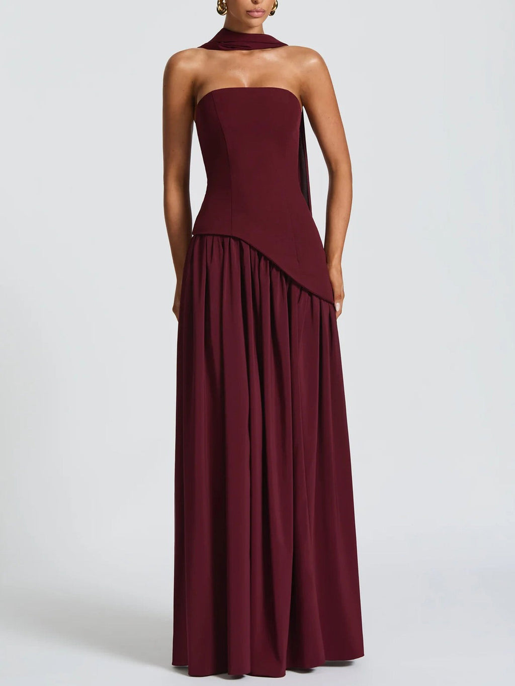 Slit Veil Maxi Dress