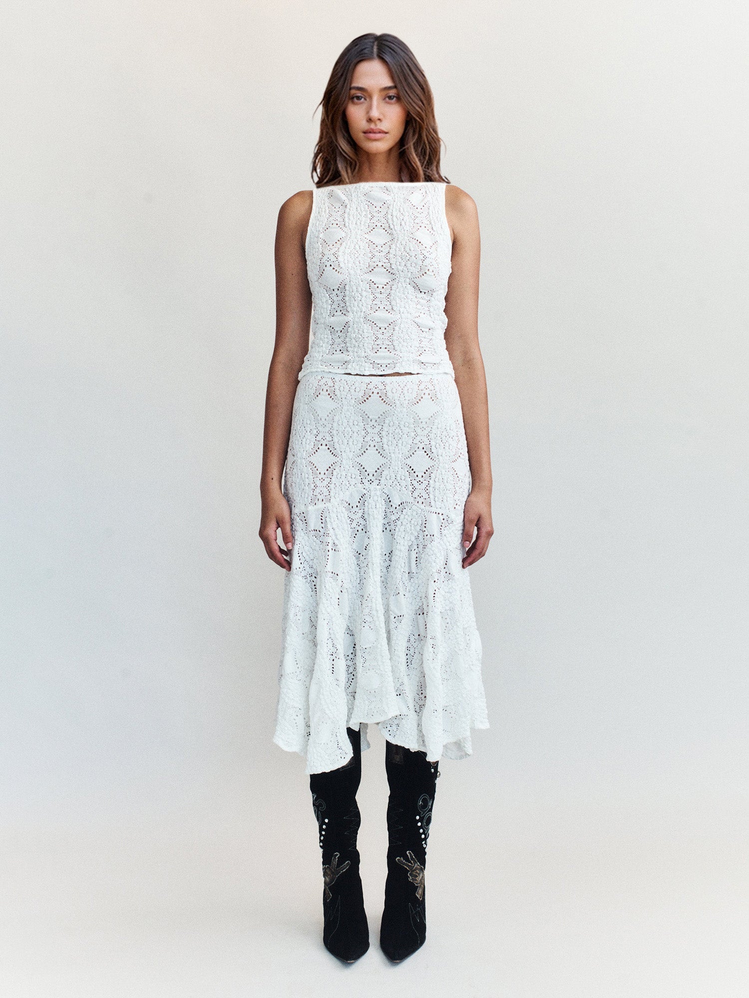 Sexy  Short Vest Skirt Two-Piece Set