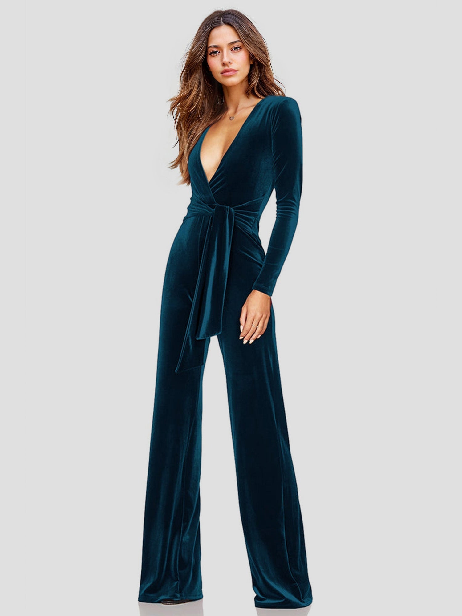 V-Neck Jumpsuit