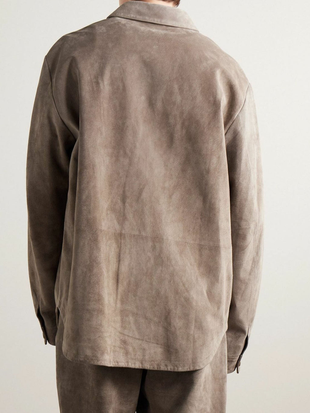 Kemeja Kolar Longgar Bergaya Khaki Retro