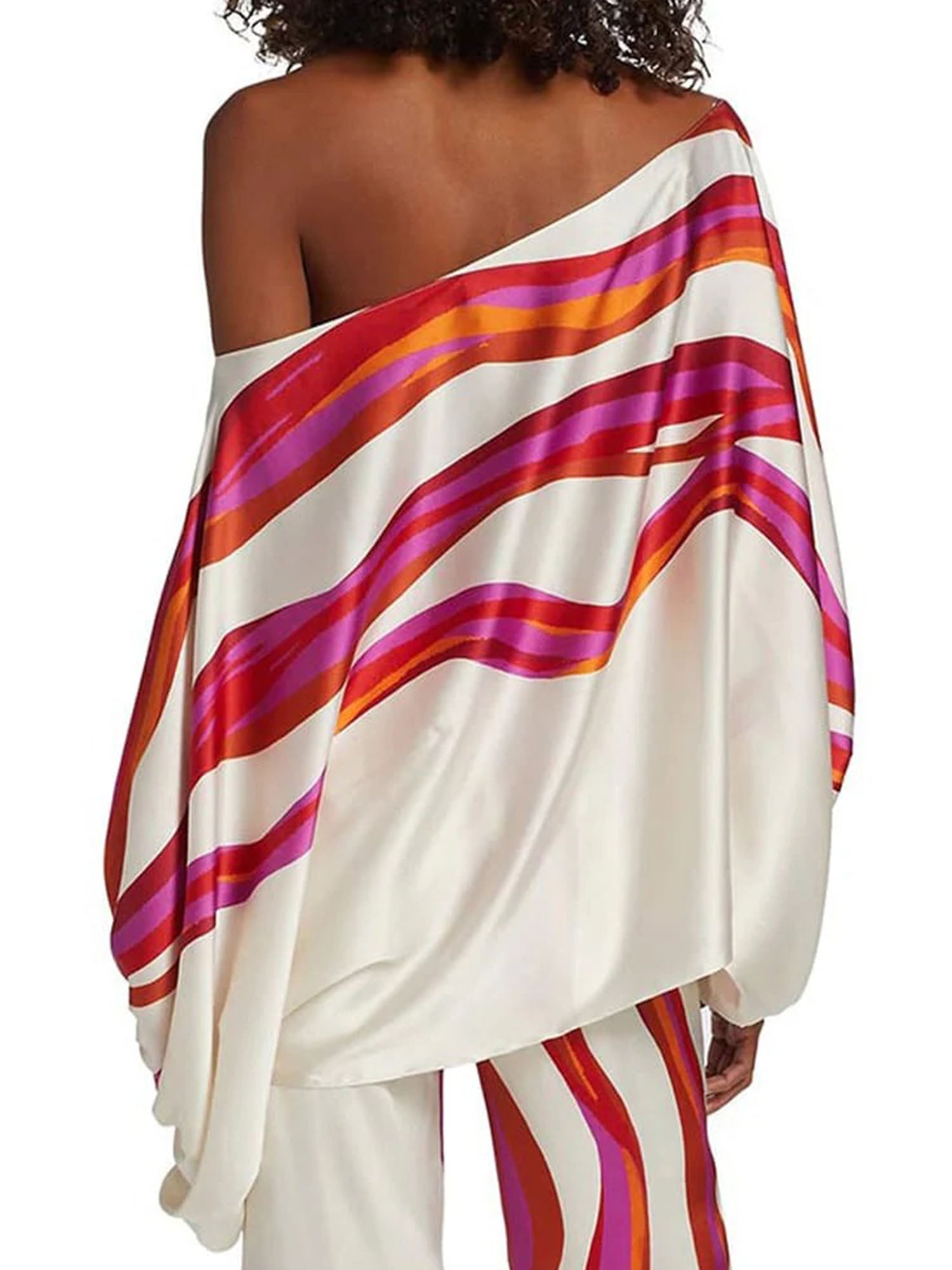 Radiant Stripe Off-Shoulder Set