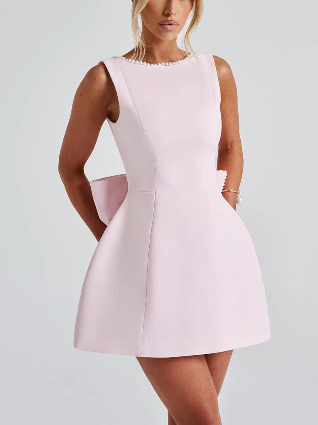 Pink Classic Mini Dress Gala Serenity