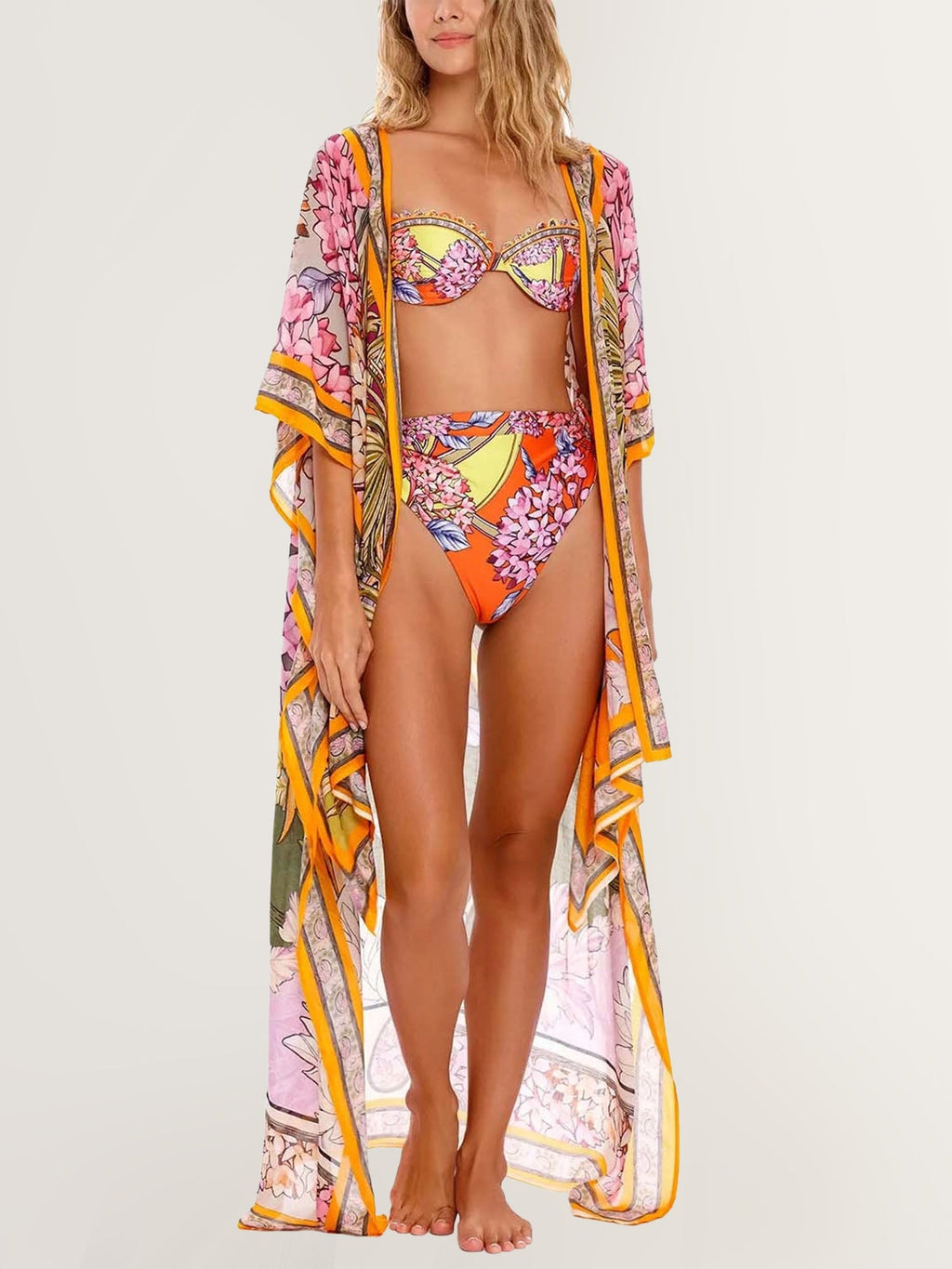 Floral Print Triangle Bikini