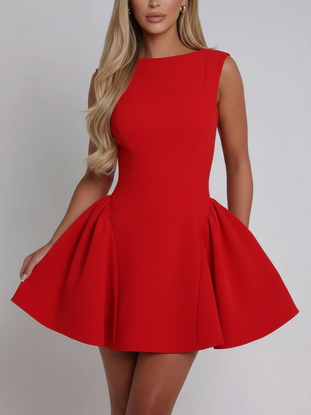Flared Eclipse Mini Dress