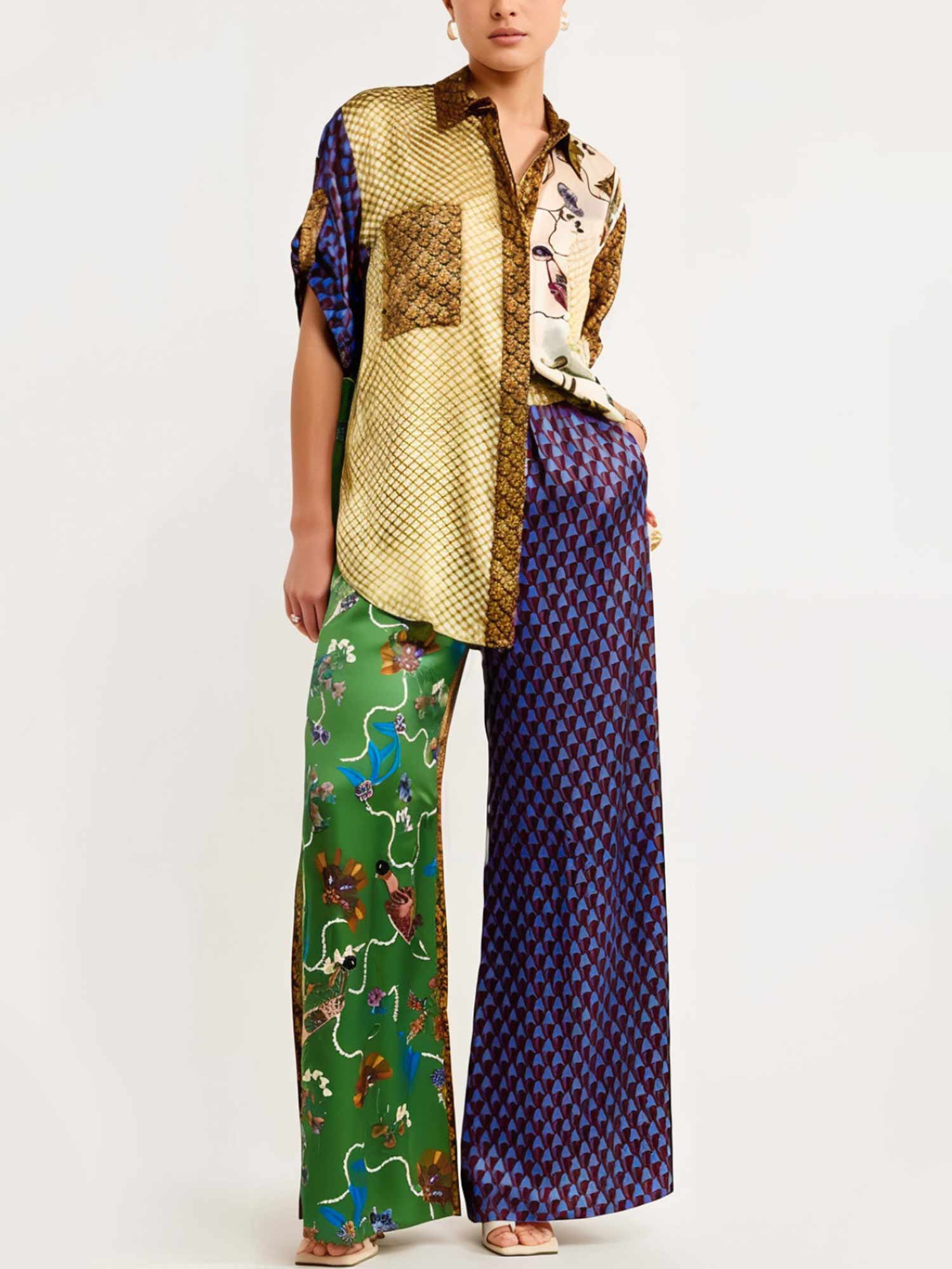 Birdsong Contrast Print Shirt