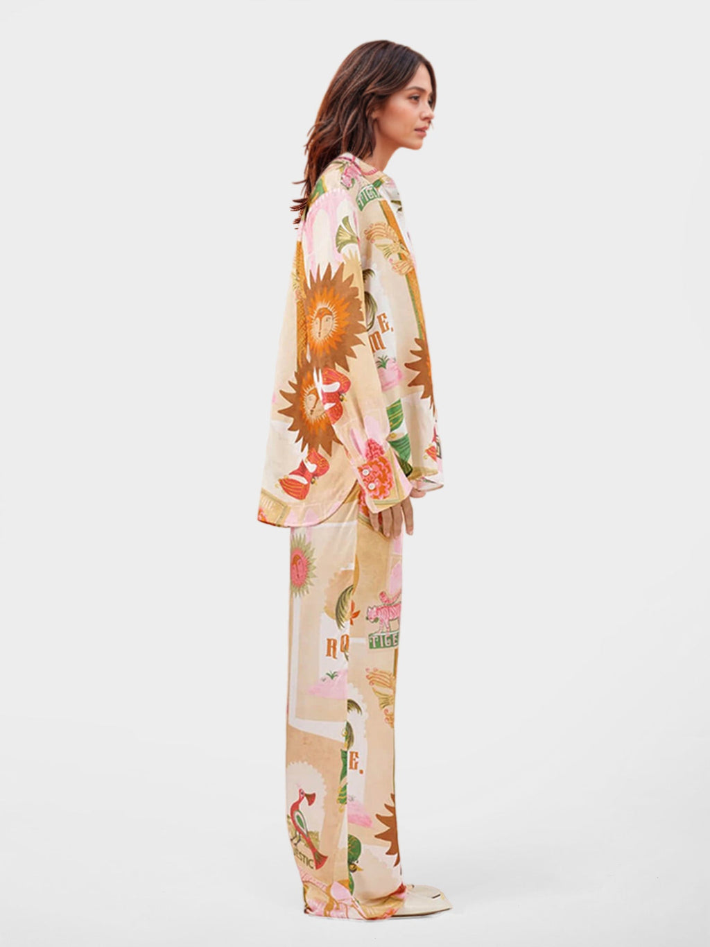 Tiger Print Oversized Shirt