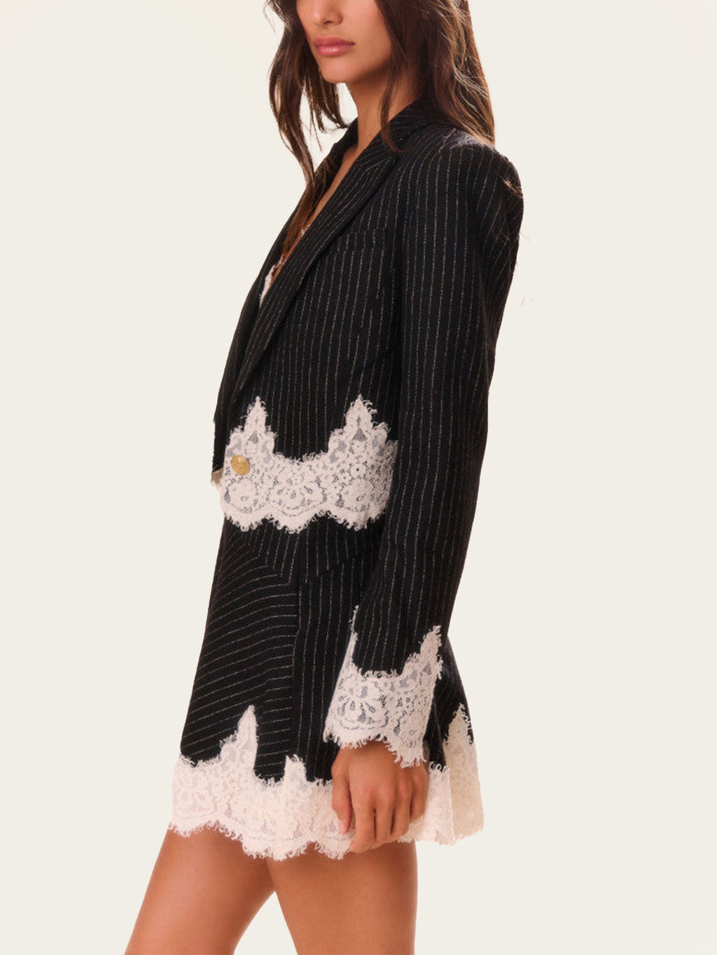 Blazer Renda Jalur Pin