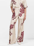 Seluar Kaki Lebar Elegan Floral