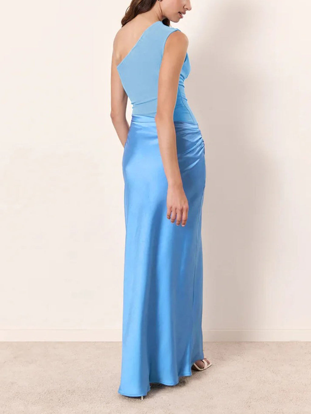 Blue Bold Maxi Dress Party Elegance