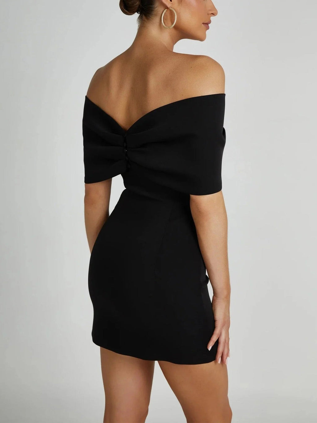 Black Vivid Mini Dress Evening Vibe