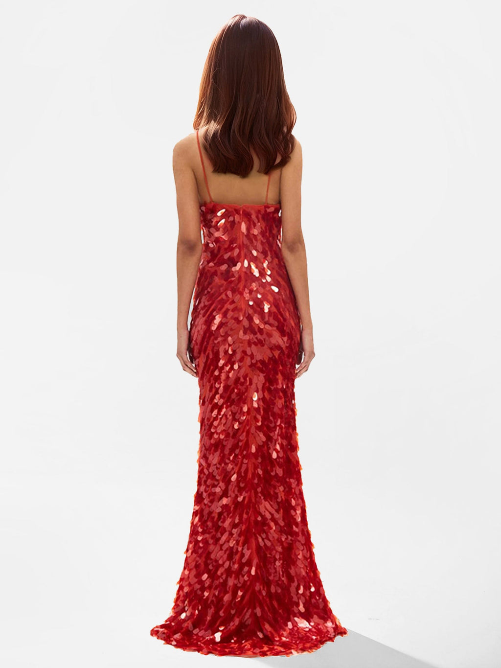 Sequin Plunge Maxi Dress