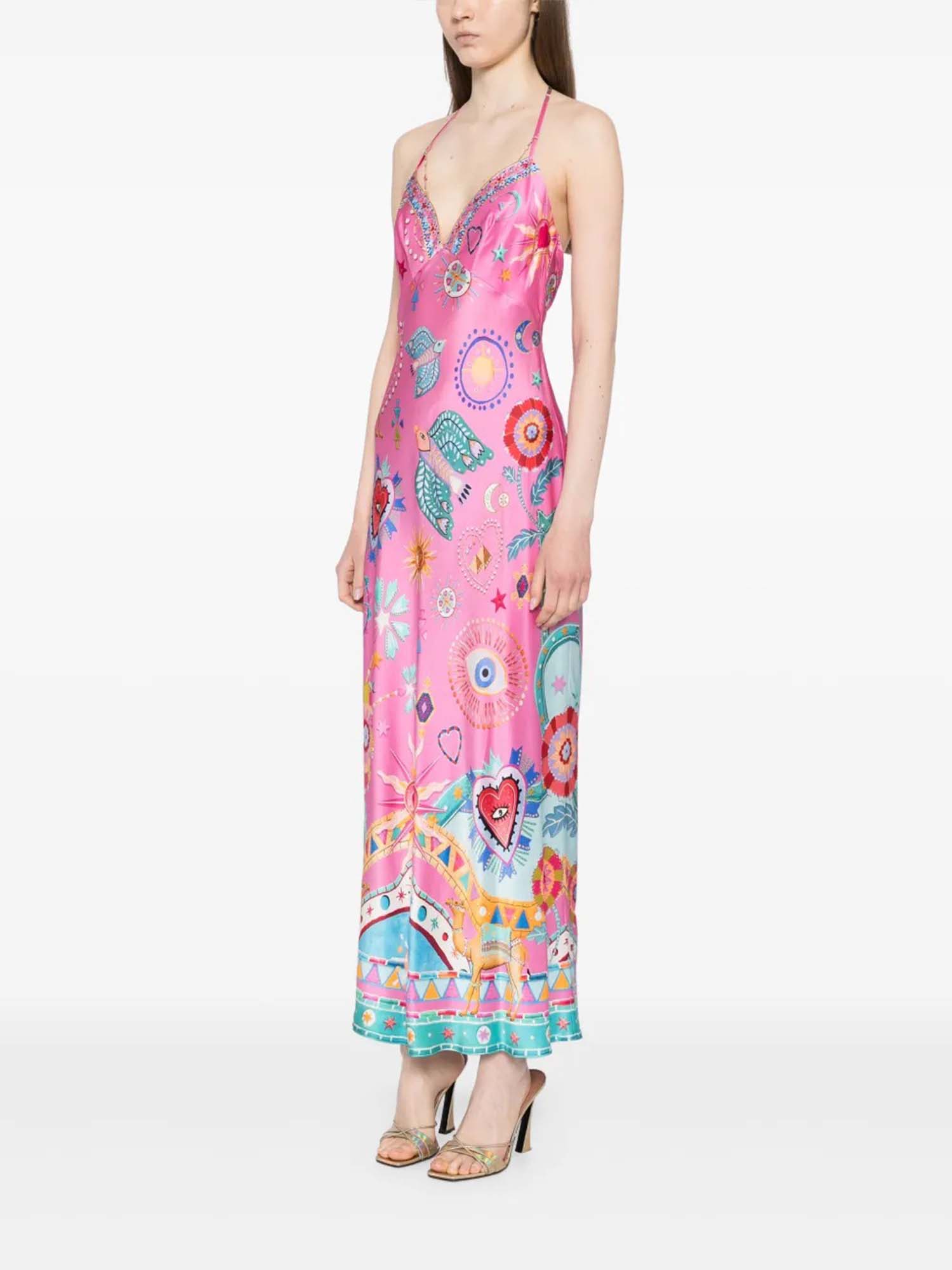 Psychedelic Bloom Printed Maxi Dress