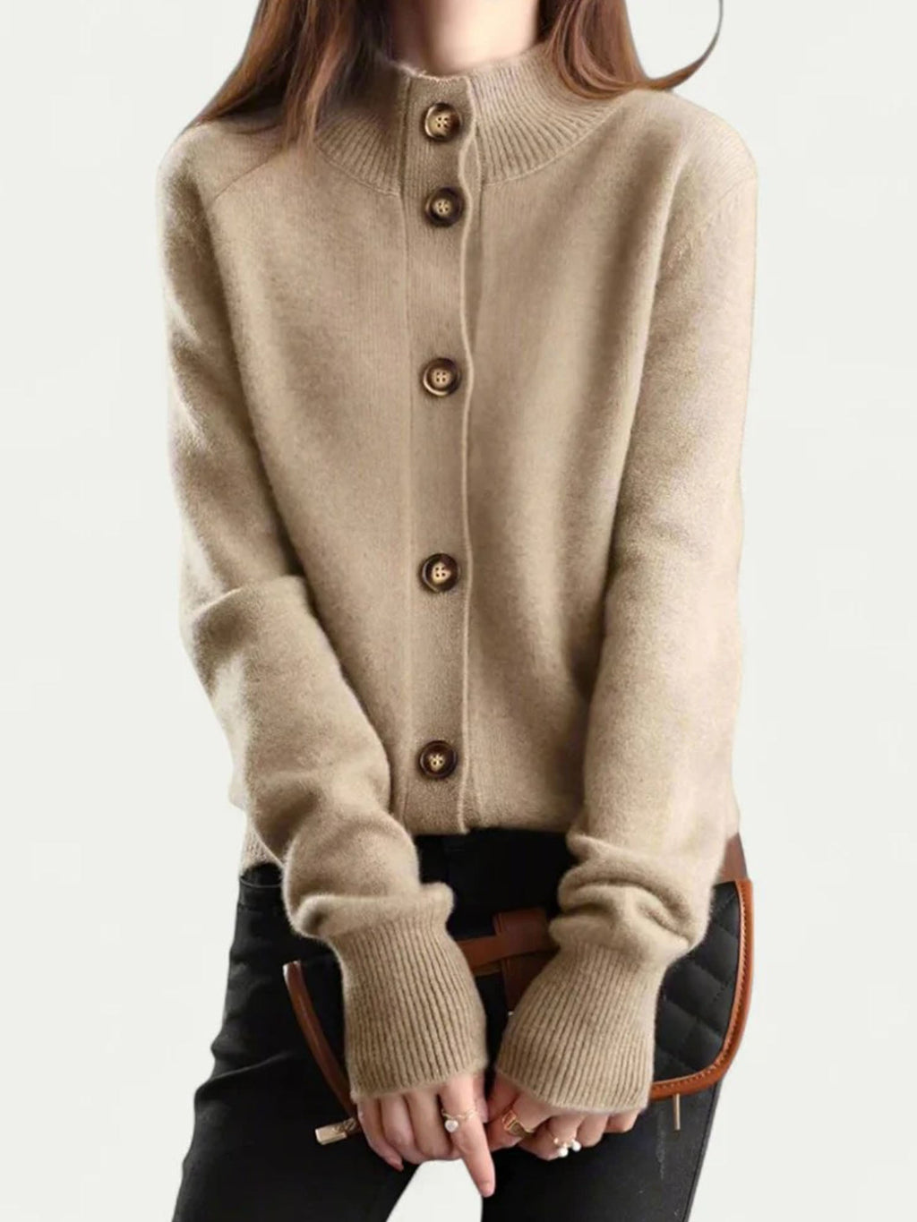 Retro Knit Button Cardigan