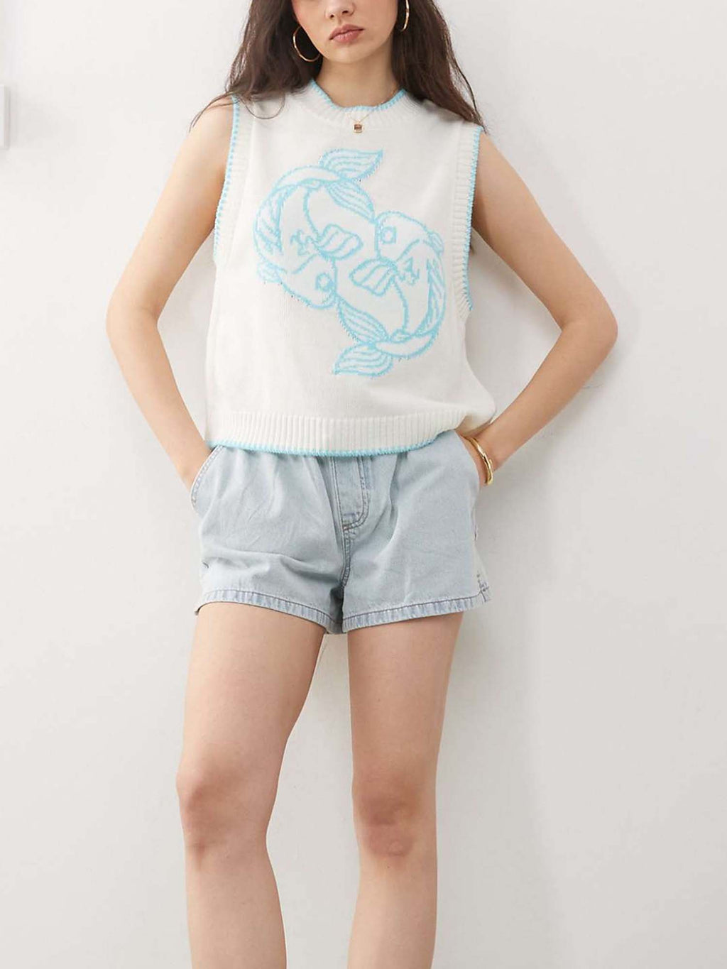 Vest Rajut Corak Pisces