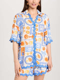 Mediterranean Sun Scalloped Shirt & Shorts Set