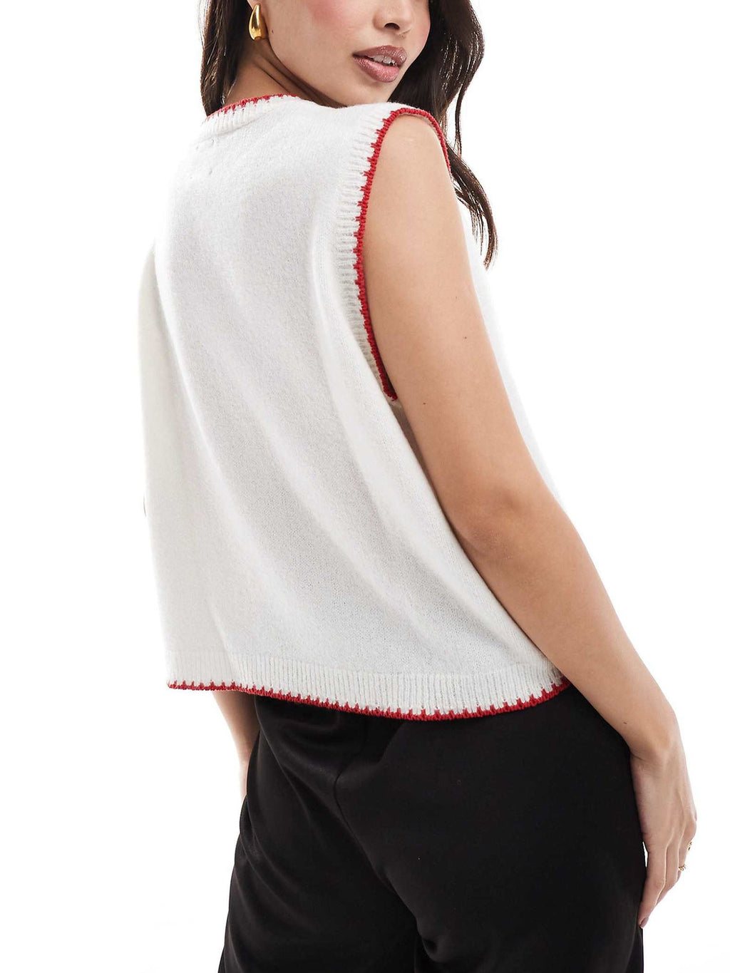Vest Rajut Corak Ceri