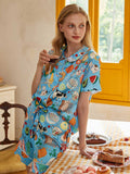 Cartoon Breakfast Print Pajama Set