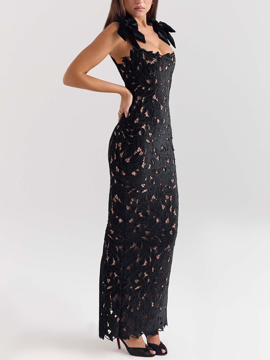 Black Vibrant Maxi Dress Festival Flair