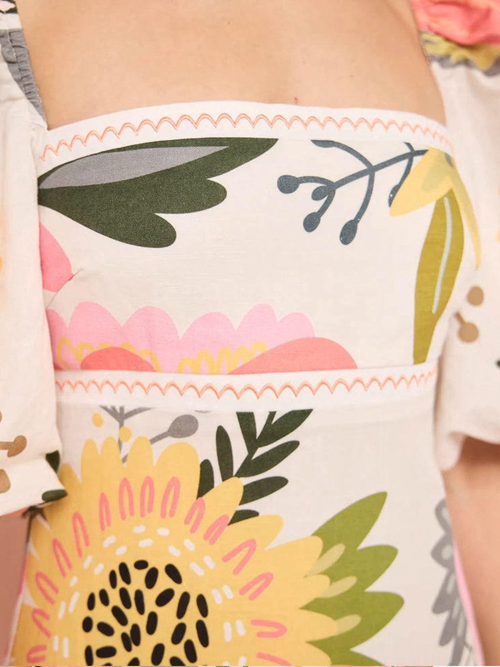 Gaun Maxi Bercorak Bunga Boho
