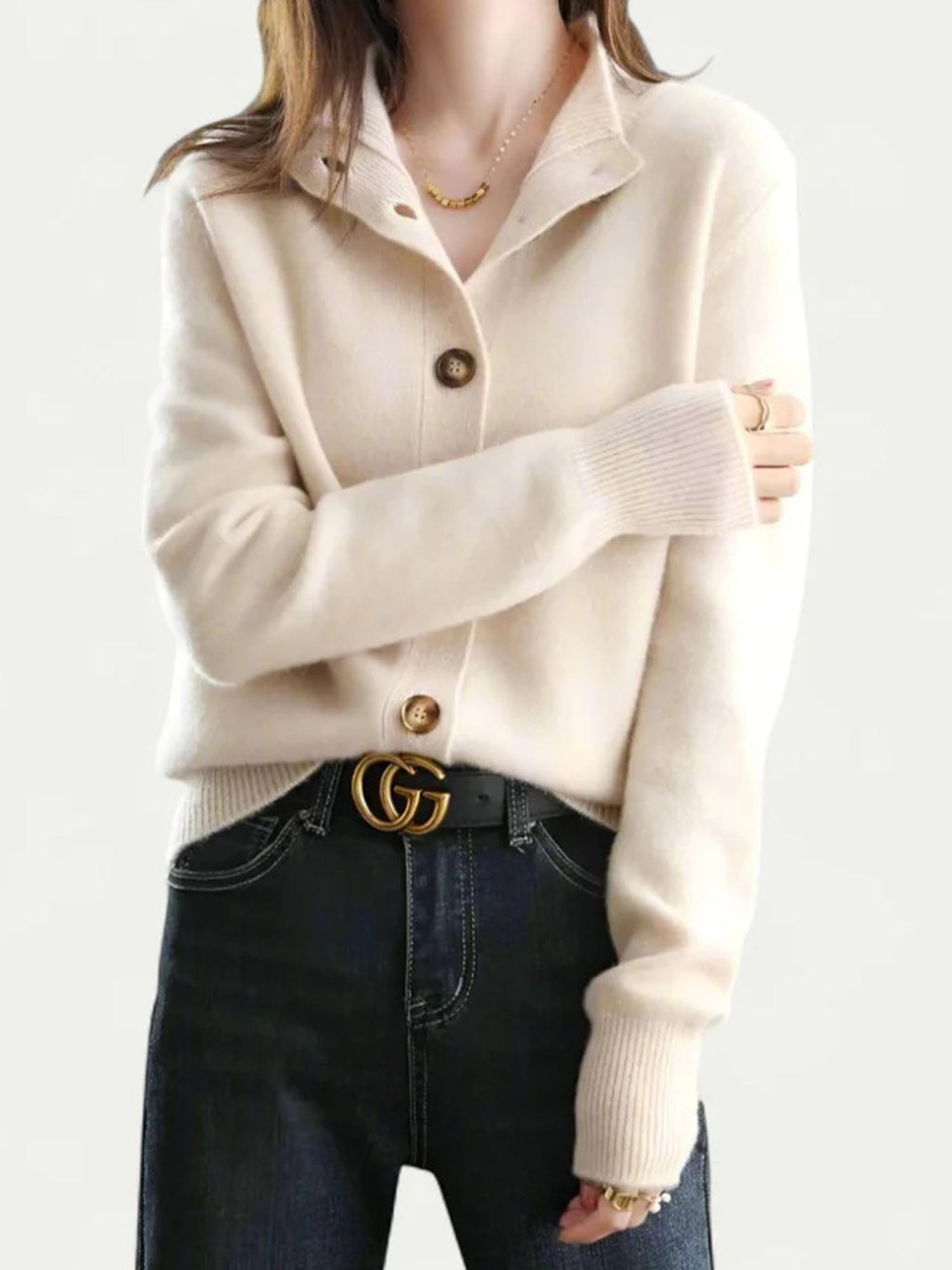 Retro Knit Button Cardigan