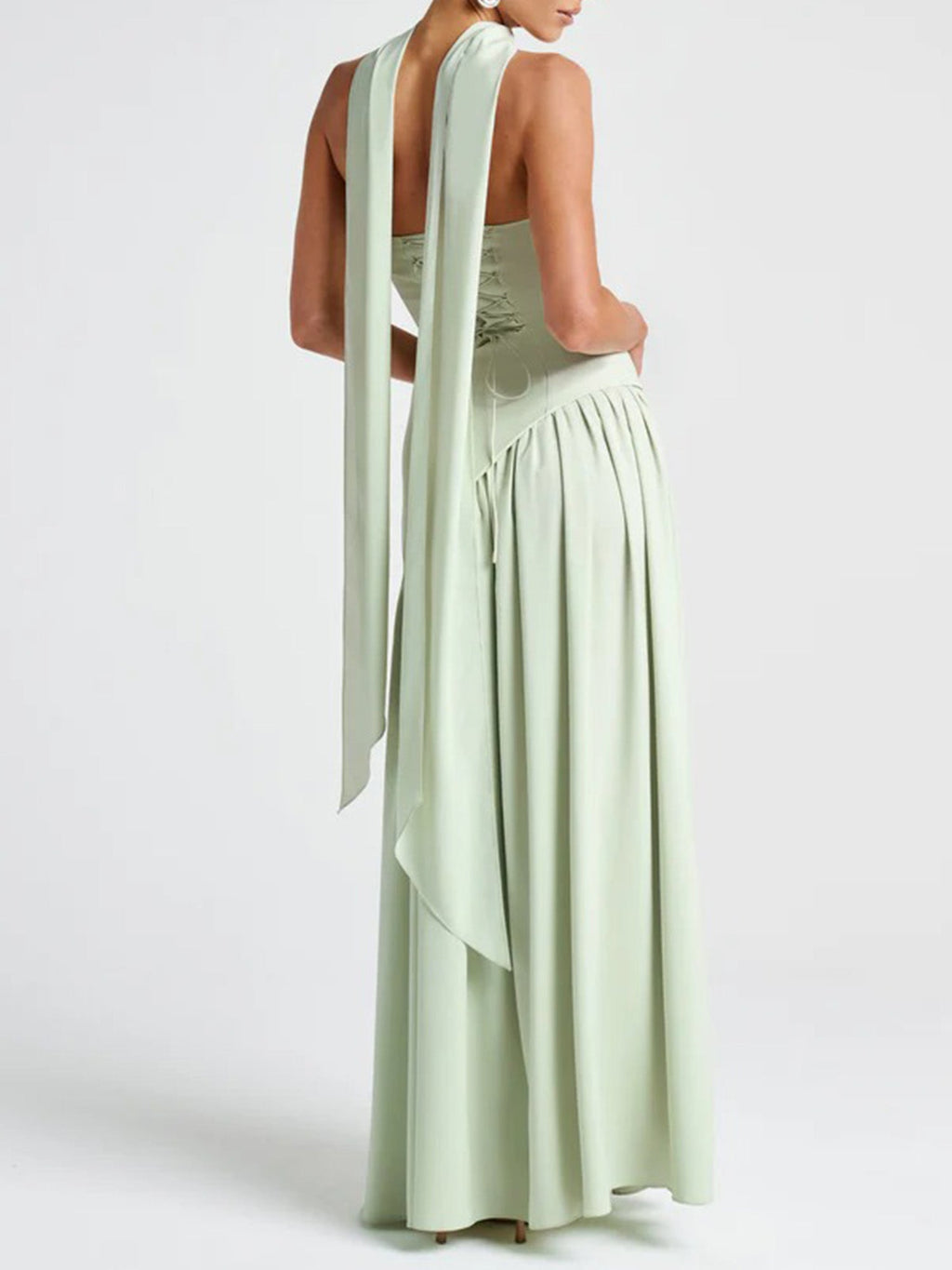 Slit Veil Maxi Dress