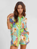 Colorful Paisley Print Two-Piece Set