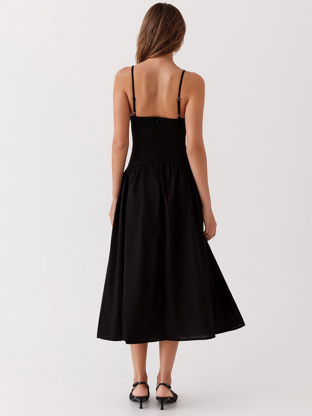 A-Line Midi Dress with Ruched Detail